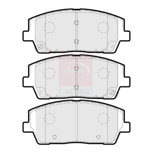 Apec Front Brake Pad Set fits Hyundai Santa Fe IV 2018-2020 2.0 2.2