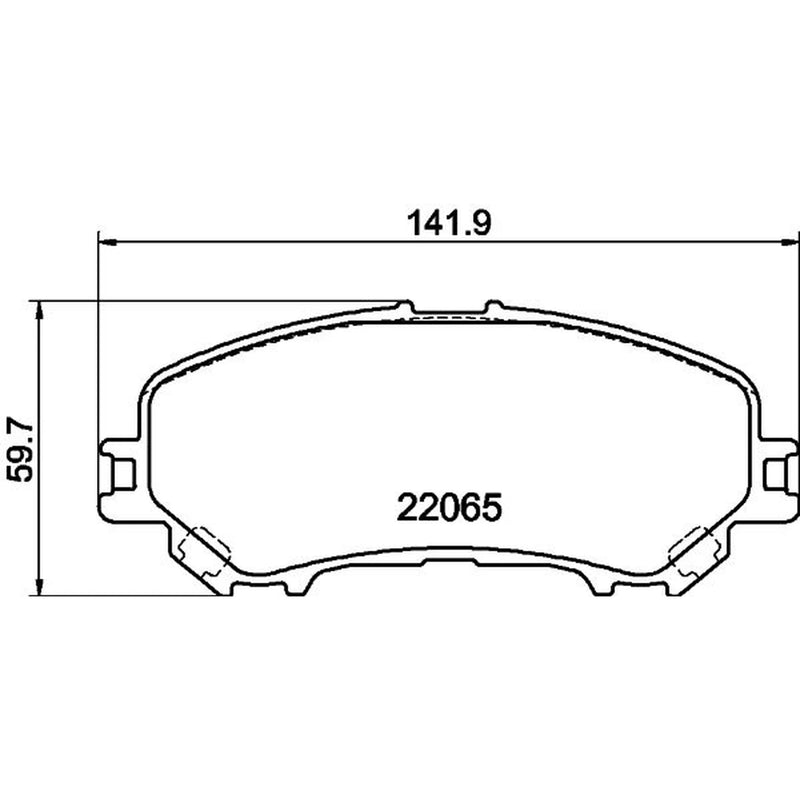 DON Front Brake Pad Set fits Nissan Qashqai II 2013-2015 1.2 1.5 1.6 2.0
