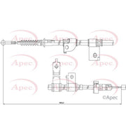 Apec Handbrake Cable Left Rear fits Hyundai IX20 2010-2019 1.4 1.6