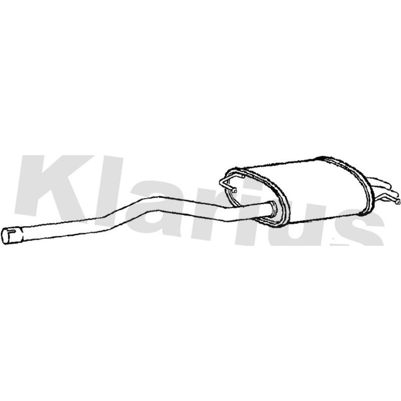 Klarius Box With Tail Pipe Rear fits VW Multivan 2003-2009 1.9