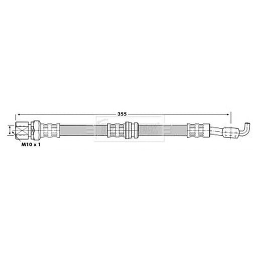 Borg & Beck Brake Hydraulic Hose Line Right BBH6947