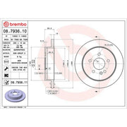 Brembo 2 x Solid Brake Discs fits Mercedes-Benz M-Class 1998-2005