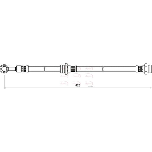 Apec Brake Hydraulic Hose Line Front HOS4070