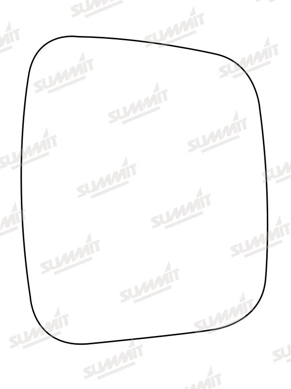 Summit Stick-On Commercial Mirror Glass fits Citroen Nemo, Fiat Fiorino RHS Summit - Bars 4 Cars