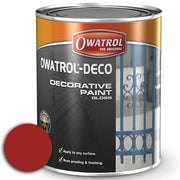 Owatrol Deco Anti Corrosive Gloss Paint (Red RAL 3001 750ml) for Metal Protecti Owatrol - Dynamic Drive