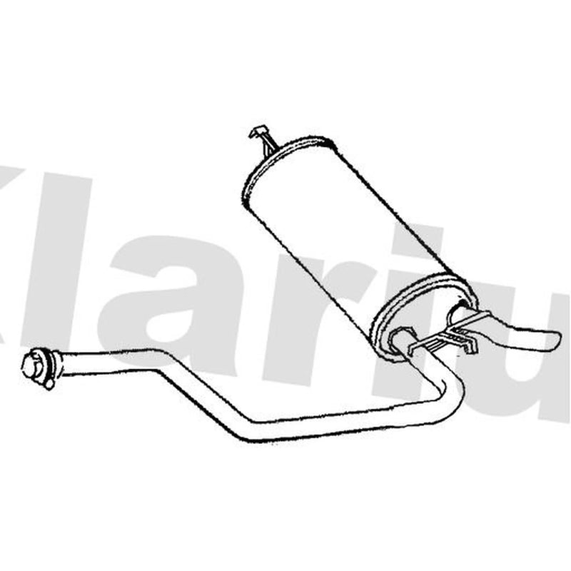 Klarius Box With Tail Pipe Rear fits Mercedes-Benz 124 T-Model 1986-1993