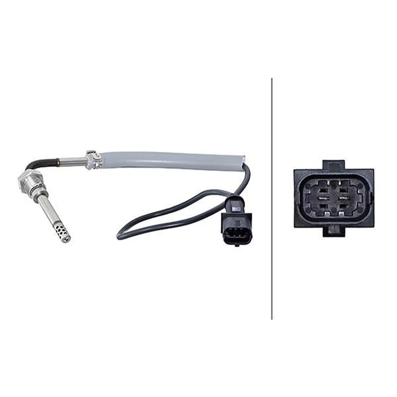 Hella Exhaust Gas Temperature Sensor after soot particulate filter fits Fiat 500