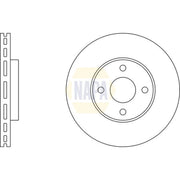 NAPA 2 x Vented Brake Discs fits Ford Fiesta V 2005-2008