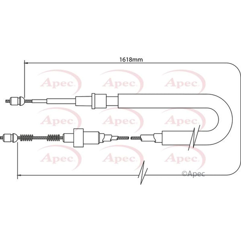 Apec Handbrake Cable Right Rear CAB1411