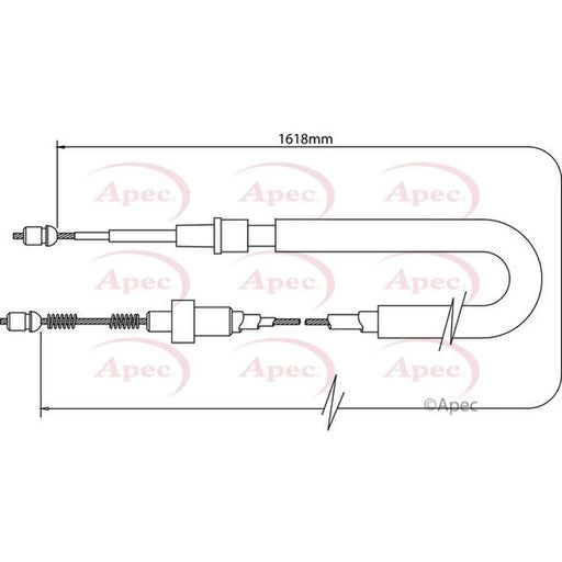 Apec Handbrake Cable Right Rear CAB1411