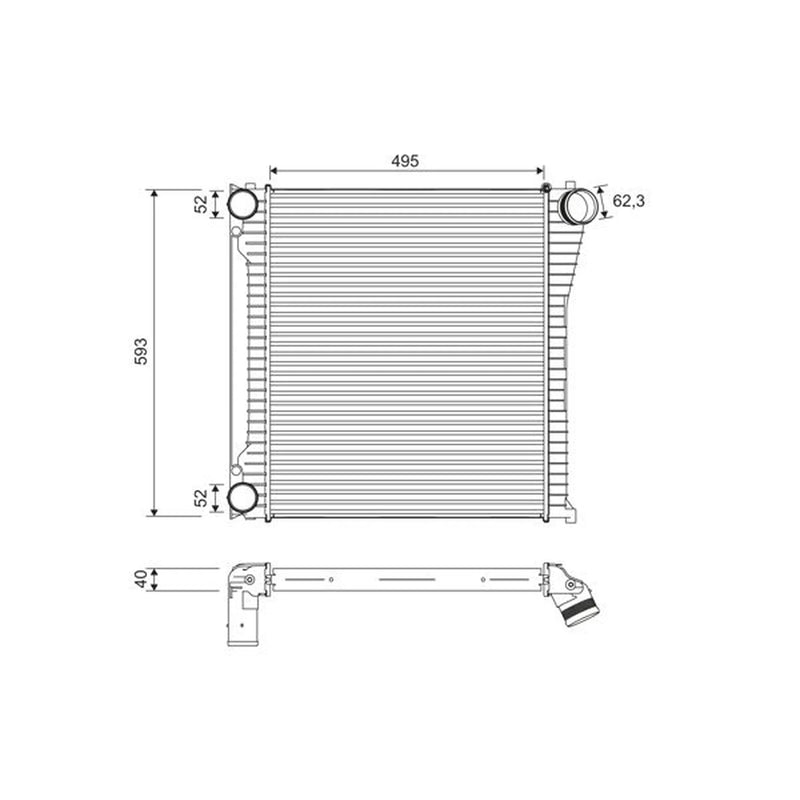 Valeo Intercooler (Charge Air Cooler) 818397