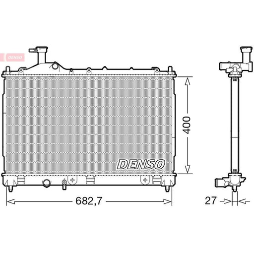 Denso Engine Radiator DRM45042
