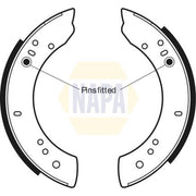 NAPA Brake Shoe Set Axle Kit fits Land Rover 110/127 1983-1990 2.3 2.5 3.5