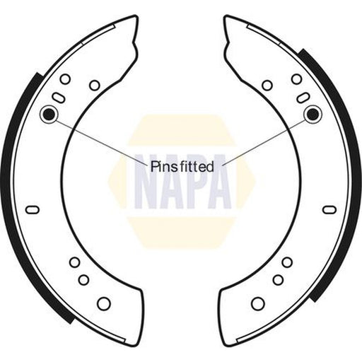 NAPA Brake Shoe Set Axle Kit fits Land Rover 110/127 1983-1990 2.3 2.5 3.5