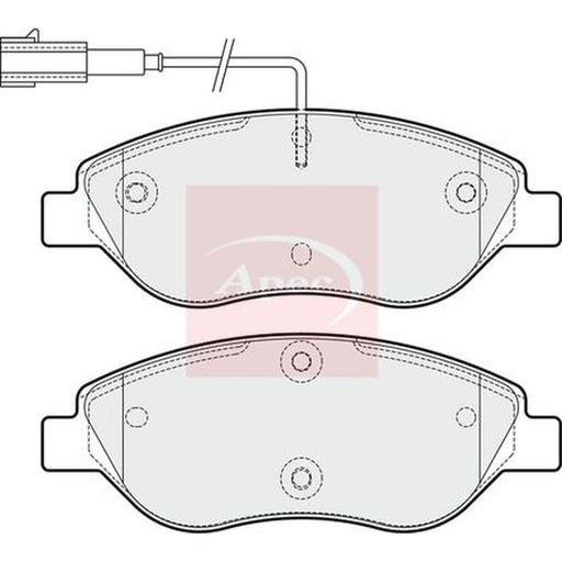 Apec Front Brake Vented Discs & Pads fits Chrysler Delta 2011 on 1.4 1.6