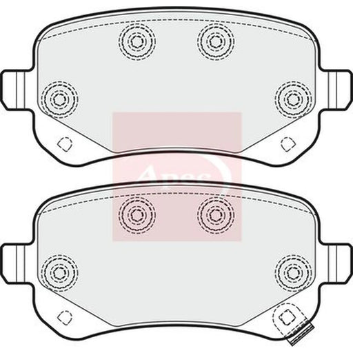 Apec Rear Brake Pad Set PAD1701