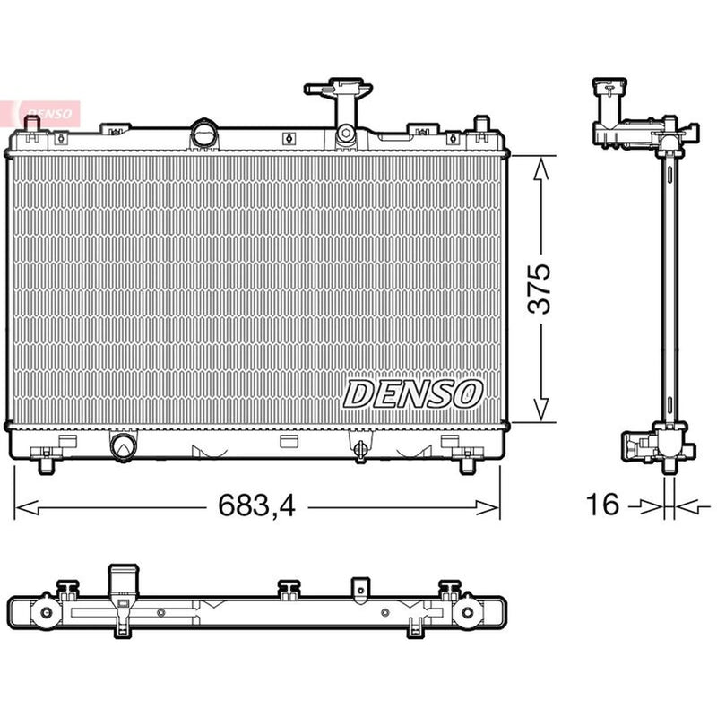 Denso Engine Radiator fits Suzuki SX4 S-Cross 2013-2022 1.6