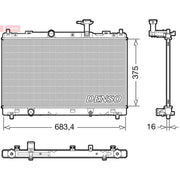 Denso Engine Radiator DRM47038