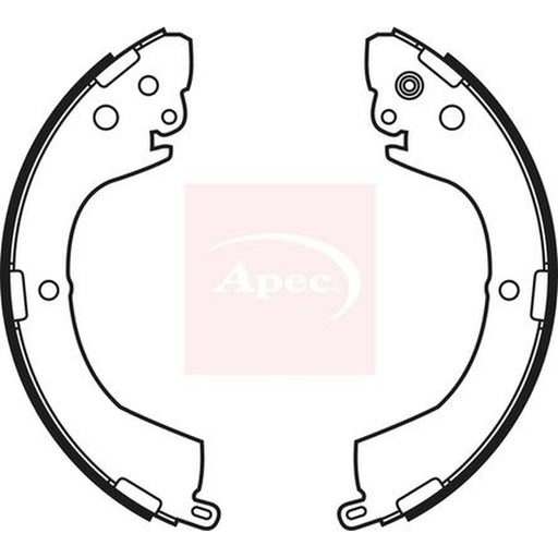 Apec Brake Shoe Set Axle Kit fits Mitsubishi L200 1996-2007 2.5 2.8 3.0