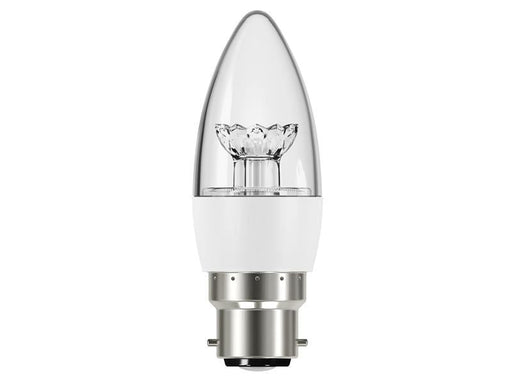 Energizer® LED BC (B22) Clear Candle Dimmable Bulb, Warm White 470 lm 5.9W Energizer® - Dynamic Drive