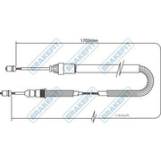 Apec Handbrake Cable Right Rear BBC3331