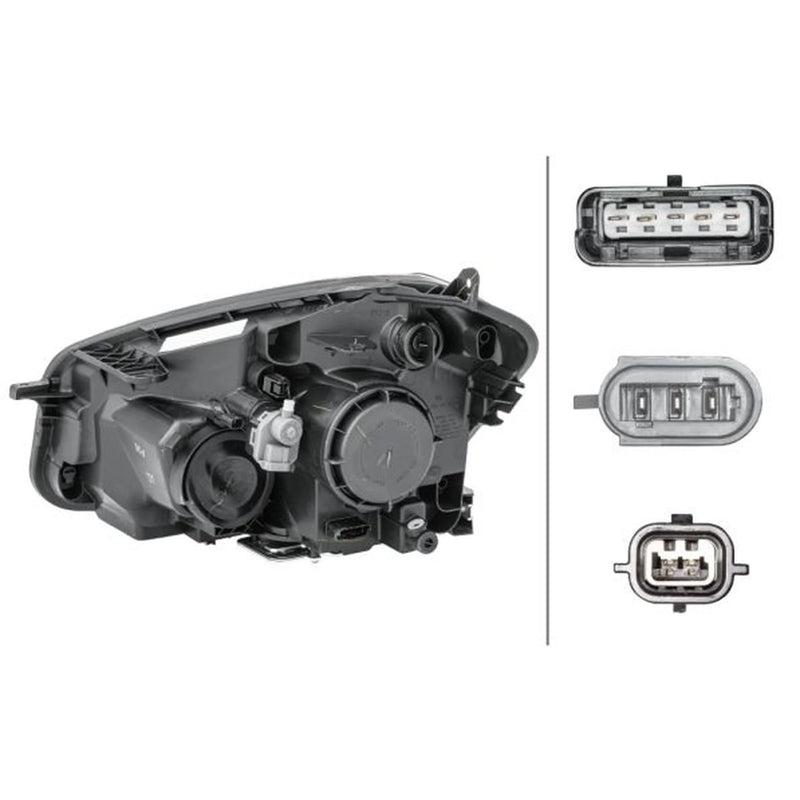 Hella Headlight Headlamp D1S/H7 Right fits Nissan Qashqai I 2006-2013