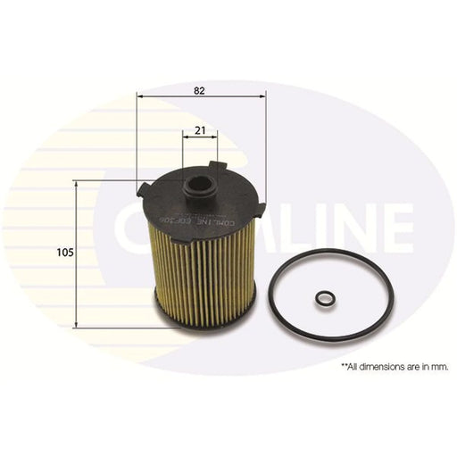Comline Engine Oil Filter fits Volvo S60 II 2013-2018 2.0