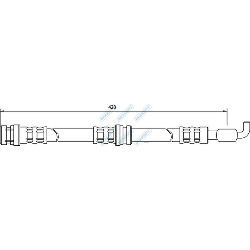 Apec Brake Hydraulic Hose Line Rear fits Mitsubishi Carisma 1995-2006