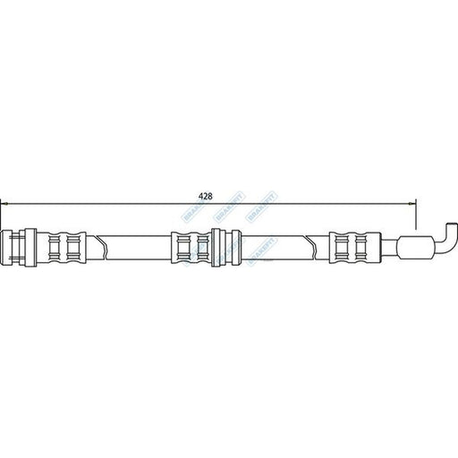 Apec Brake Hydraulic Hose Line Rear fits Mitsubishi Carisma 1995-2006