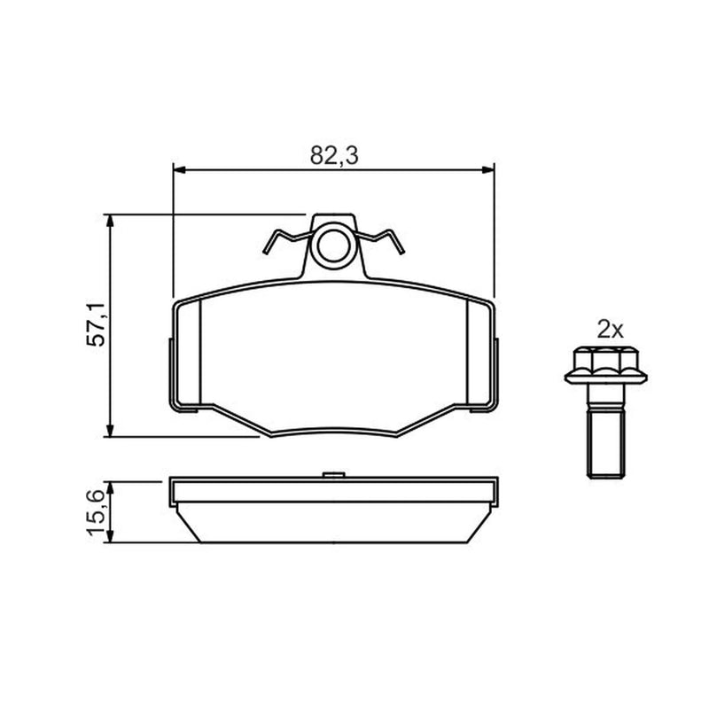 Bosch Front & Rear Pads fits Nissan Almera Tino 2000-2006 1.8 2.0 2.2