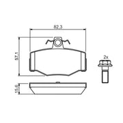 Bosch Front & Rear Pads fits Nissan Almera 2000-2002 1.8