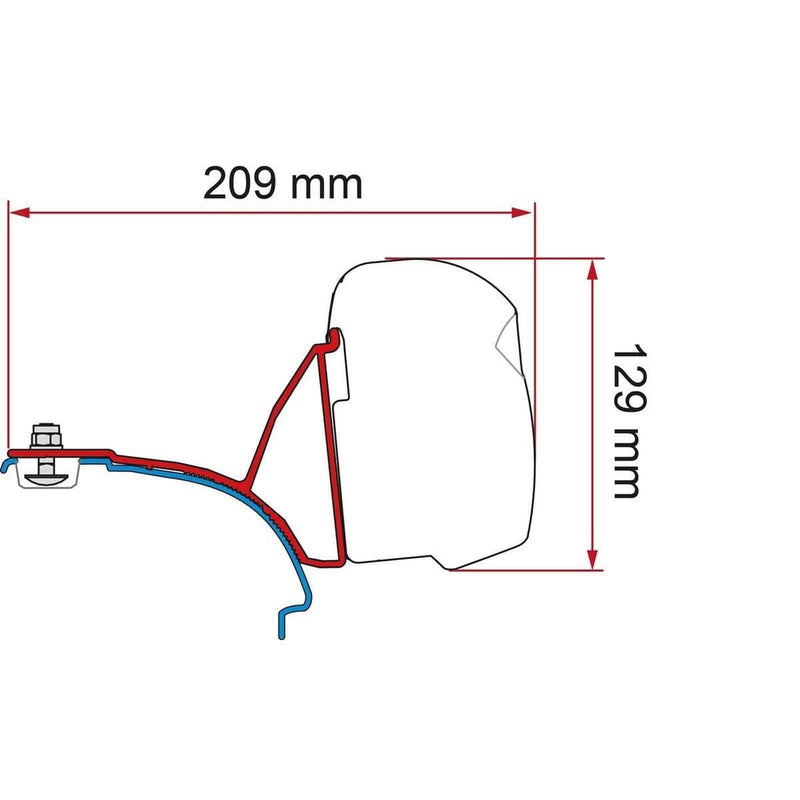 Fiamma VW T5/T6 Multivan Bracket Kit for F43 Awning LHD - Deep Black Fiamma - NN4 Online