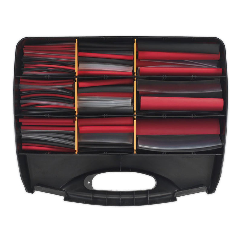 Sealey Heat Shrink Tubing Assortment 261pc Mixed Colours Adhesive Lined 100 & 15 Sealey - Dynamic Drive