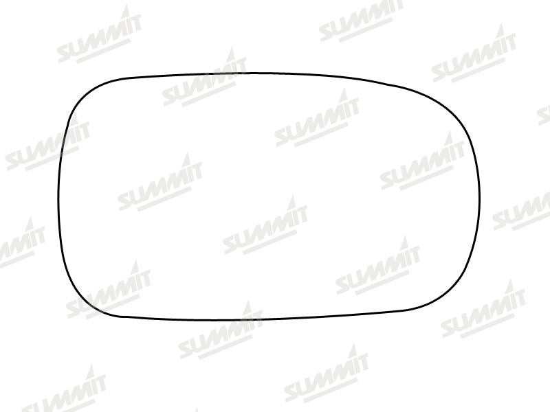 Summit Stick-On Standard Mirror Glass fits Nissan Primera LHS RHS Summit - Bars 4 Cars