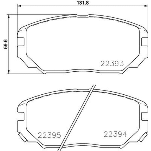 Mintex Front Brake Pad Set fits Hyundai Sonata V 2005-2010 2.0 2.4 3.3