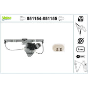 Valeo Electric Window Regulator Lifter Left Rear 851154