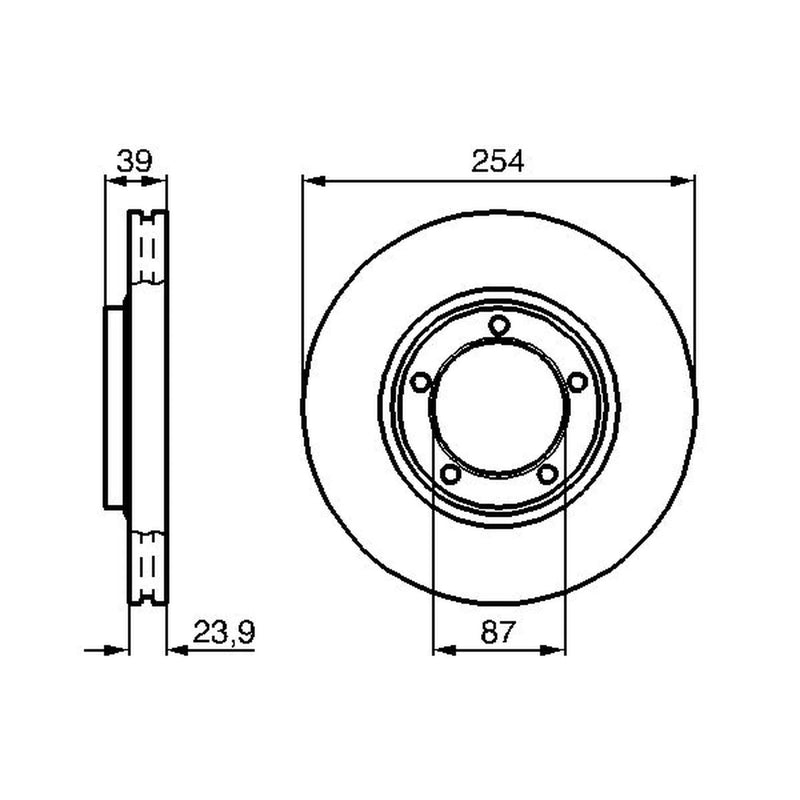 Bosch Front Brake Discs & Pads fits Mitsubishi L400 Bus 1995-2002 2.0