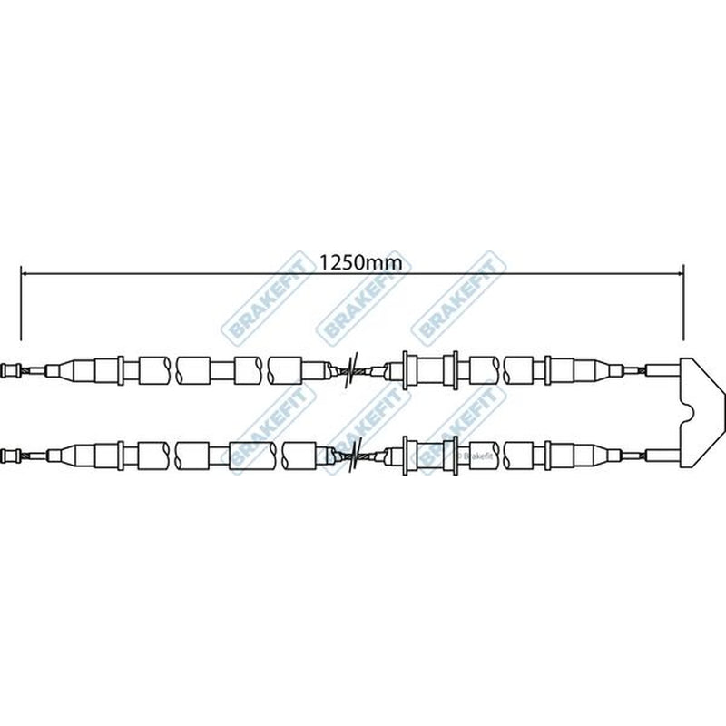 Apec Handbrake Cable Centre fits Opel Astra F Estate 1991-1998 1.6