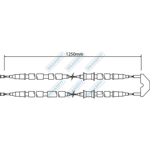 Apec Handbrake Cable Centre fits Opel Astra F Estate 1991-1998 1.6