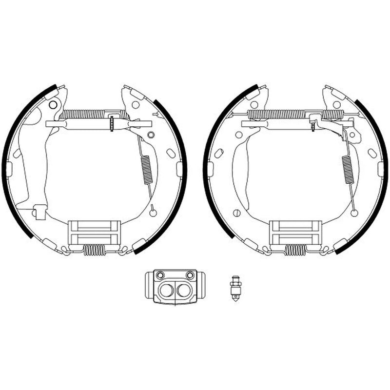 Mintex Brake Shoe Set Axle Kit fits Hyundai Getz 2002-2010 1.1 1.3 1.4 1.5 1.6