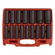 Sealey Impact Socket Set 16pc 1/2"Sq Drive Deep Metric AK5816M Sealey - Dynamic Drive