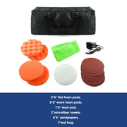 Portable Cordless Car Polisher Buffer Sander Polishing Machine Kit SWCP3 Streetwize - Dynamic Drive