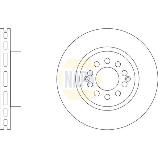 NAPA 2 x Vented Brake Discs fits MG Zs SUV 2017 on 1.0 1.5