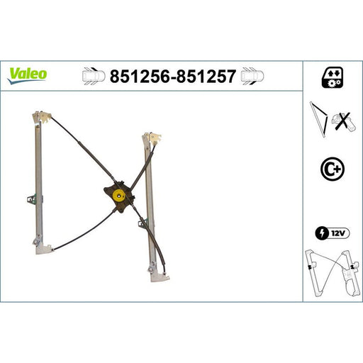 Valeo Electric Window Regulator Lifter Right Front 851257