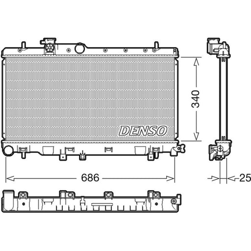 Denso Engine Radiator fits Subaru Impreza 2000-2008 2.0 2.5