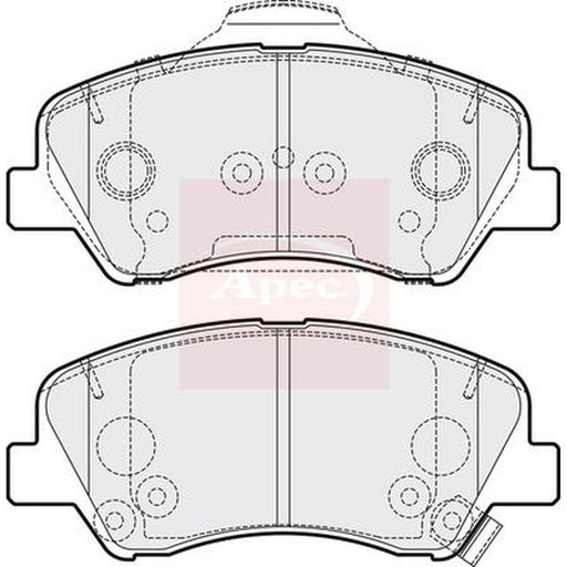 Apec Front Brake Pad Set fits Hyundai I20 Active 2015-2018 1.0 1.4