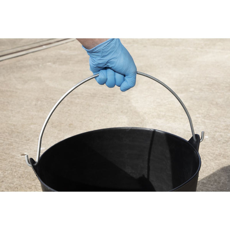 Sealey Heavy-Duty Flexi Tub 26L with Metal Handle Black SFT26H Sealey - Dynamic Drive