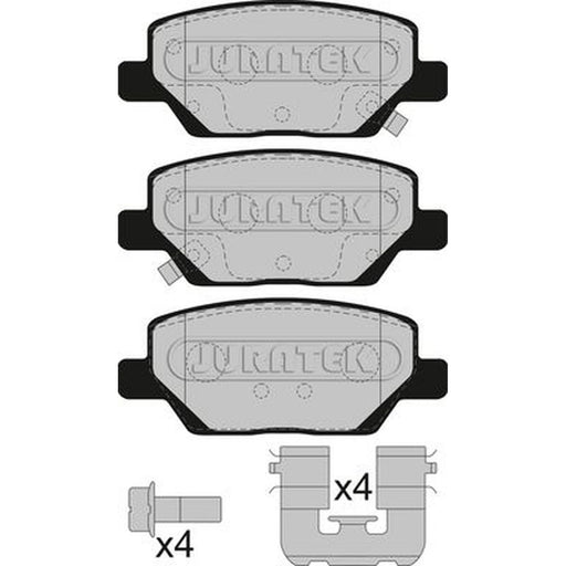 Juratek Rear Brake Pad Set fits Fiat Tipo 2015-2020 1.0 1.3 1.4 1.6