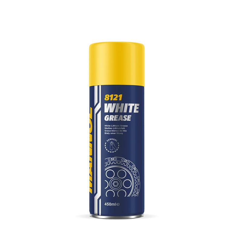 MANNOL High Performance White Lithium Grease 450ml Lubrication Spray Aerosol