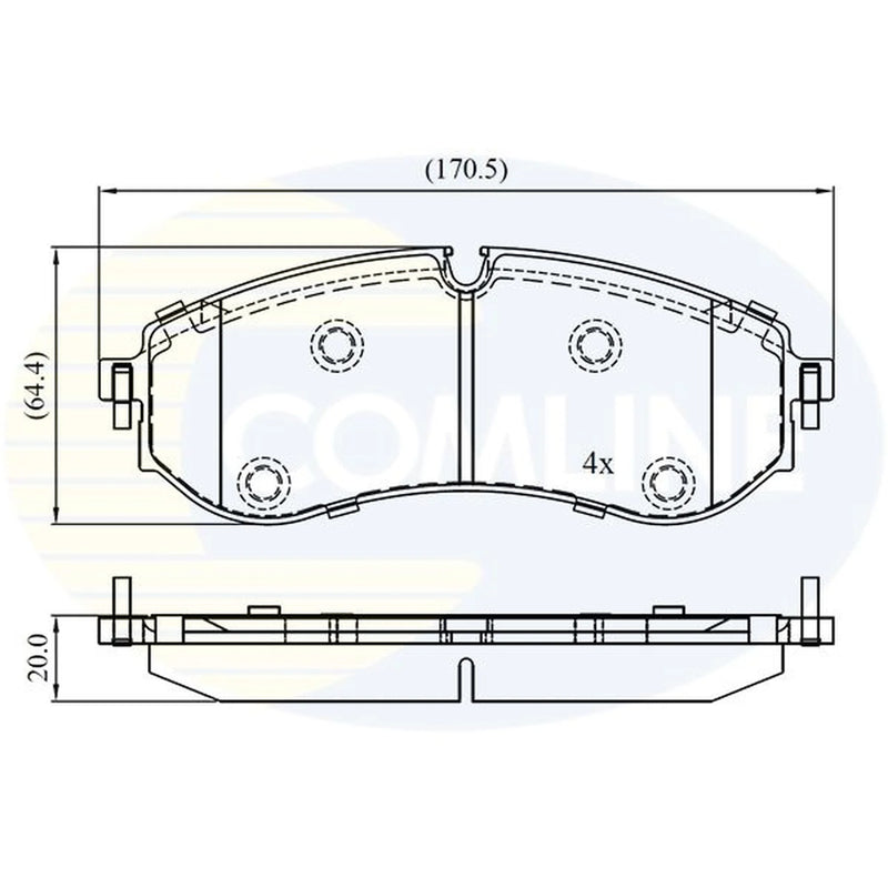 Comline 4 x Rear Brake Pad Set fits VW Crafter 2016-2024 2.0